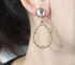 Hängende Edelstahl-Ohrringe große Bergkristall-hängende Ohrringe Blingbling