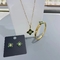 3 Stück-elegante Wasser-Tröpfchen Crystal Necklace Earring Bracelet Set für Frauen-Partei